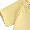 thumbnail image 5 of TOWED22 Toddler Boys Swimsuit Set Rash Guard Boys' Swimwear Two Piece Bathing Suit and Swim Trunk with Hat UPF 50+ 3-8Y Yellow,0-6 M, 5 of 7