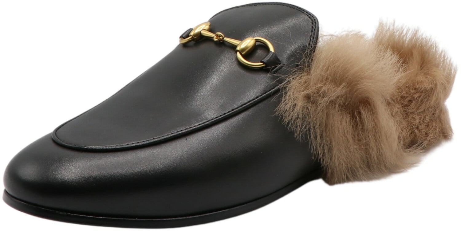 gucci fluffy loafers