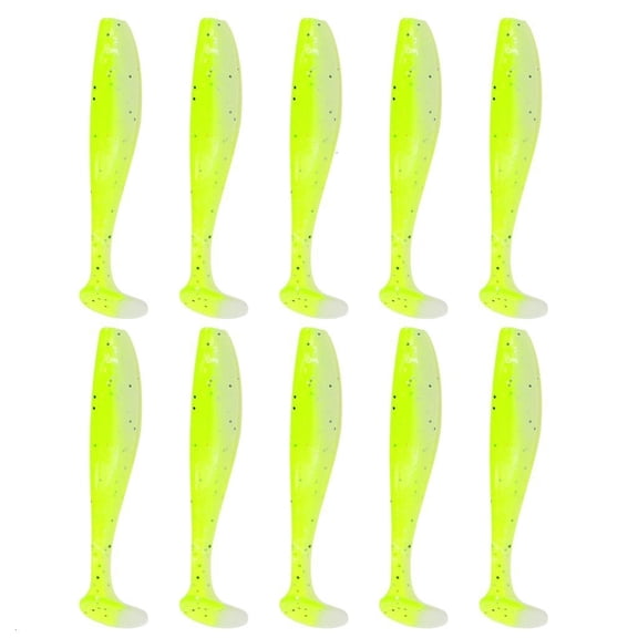 Lerpwige 10Pcs Soft Lures Worm Baits Wobbler Lures Small Fishes Tail Swimbaits
