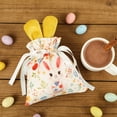 thumbnail image 4 of 4PC Bunny Easter Decoration Gift Bags Easter Party Favor Reusable Burlap Goodie Rabbit Drawstring Treat Bag for Some Bunny is One Easter Kids Baby Shower Garden Tea Party Supplies, 4 of 6