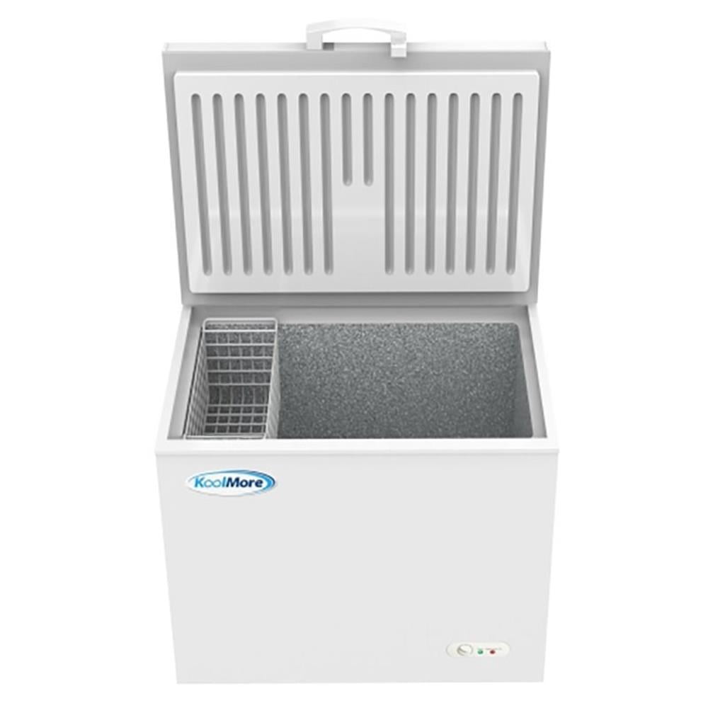 Koolmore SCF-9C Metal Deep Chest Freezer with Wire Basket in White