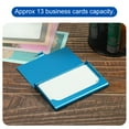thumbnail image 5 of Uxcell 3.6x2.3x0.3 Inch Name Cards Case Alloy Business Card Holder Blue, 5 of 5