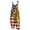 #2_Red, variant on Women's Patriotic Jumpsuit - American Flag Print Adjustable Overalls