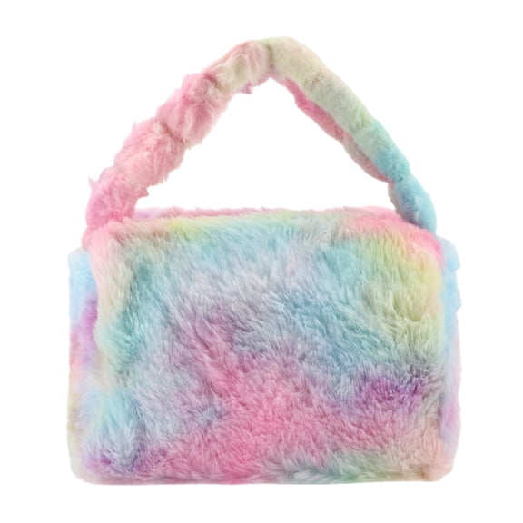 Unique Bargains 1 Pc Women Durable Plush Travel Makeup Bag Assorted Color