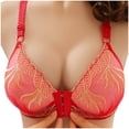thumbnail image 2 of pimelu Bras for Women Push Up Bra for Women Full Coverage Underwire T-Shirt Bras Elder Plus Size Front Closure Compression Bra Wireless Bras for Women, 2 of 3