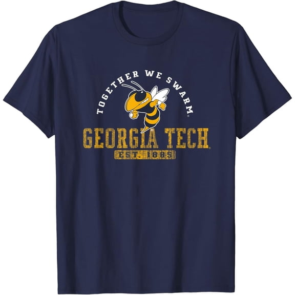 Georgia Tech Yellow Jackets Together We Swarm Navy Vintage Shirt NAVY Unisex S-5XL Hot Trending Shirt, Vintage Birthday Gift
