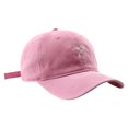 thumbnail image 2 of XIAOCHA Women's Cartoon Embroidered Dad Hat Adjustable Hat Band Daily Outdoor Ball Cap,Pink, 2 of 4