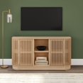 thumbnail image 2 of Plank+Beam Contour Solid Wood Sideboard with 2 Doors, 59" TV Stand for Living Room, Blonde, 2 of 14