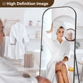 thumbnail image 5 of Gleamira 64"x 21" Arched Rectangle Full Length Mirror Aluminum Alloy Framed Floor Mirror,Black, 5 of 5