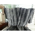 thumbnail image 2 of Plutus Cuddle Charcoal Fringe Handmade Throw/Blanket-Color:Gray/Charcoal,Size:70"W x 90"L, 2 of 4