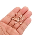 thumbnail image 4 of Unique Bargains 6mm Spacer Beads, 200pcs Bead Spacers Rhinestone Round Bulk Beads Wave for Jewelry Making, Rose Gold, 4 of 5