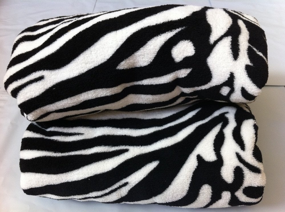 zebra print plush blanket