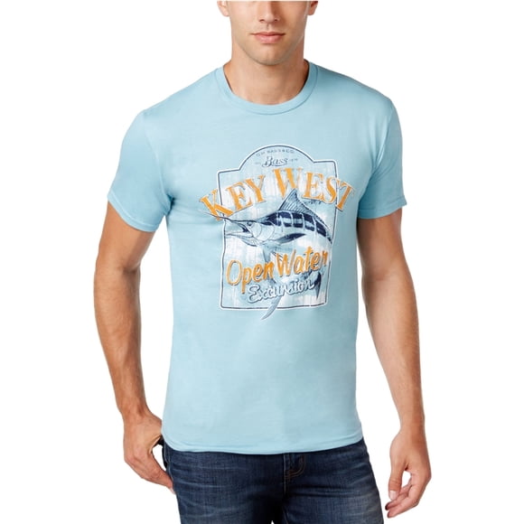 Camiseta gráfica GH Bass & Co. Key West para hombre azul pequeña