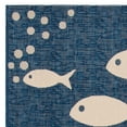 thumbnail image 2 of SAFAVIEH Courtyard Trena Fishes Indoor/Outdoor Area Rug, Navy/Beige, 5'3" x 7'7", 2 of 4