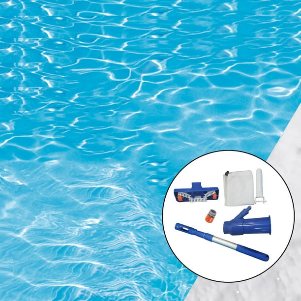 Juego de mantenimiento de limpieza de piscinas, red de malla fina, agua, espray de vacío, skimmer, red, spa, fuente subacuática, limpieza, herramienta Macarena limpieza de piscinas