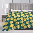 thumbnail image 4 of KLL Fleece Blanket Plush Throw Blanket Lemon ,Soft Fuzzy Cozy Flannel Blanket for Couch Sofa Bed.(60"x50" ), 4 of 7