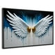thumbnail image 1 of Cuadro Decorativo Canvas Revolution Marco Flotante Alas Corazón Dorado 90x60 Marco Negro, 1 of 3