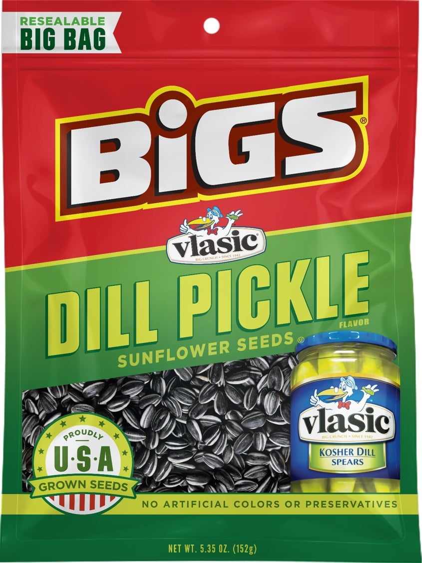 BIGS Vlasic Dill Pickle Sunflower Seeds, 5.35-oz. Bag – Walmart ...