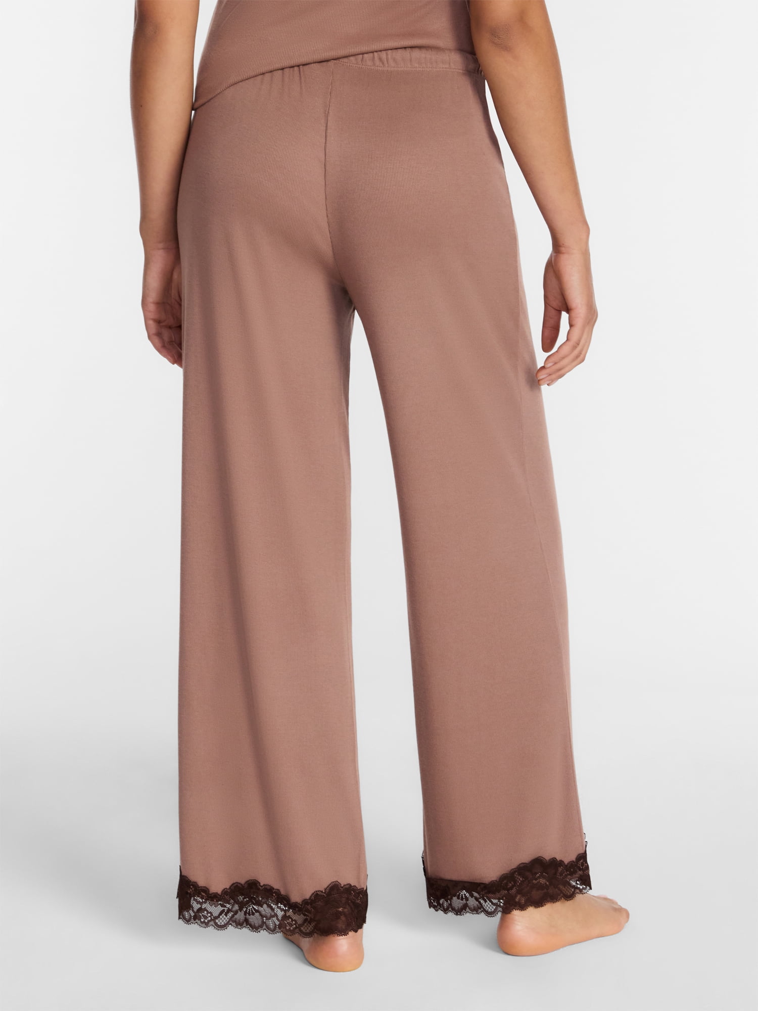 Joyspun Women’s Rib Lace Pant, Sizes XS to 3X