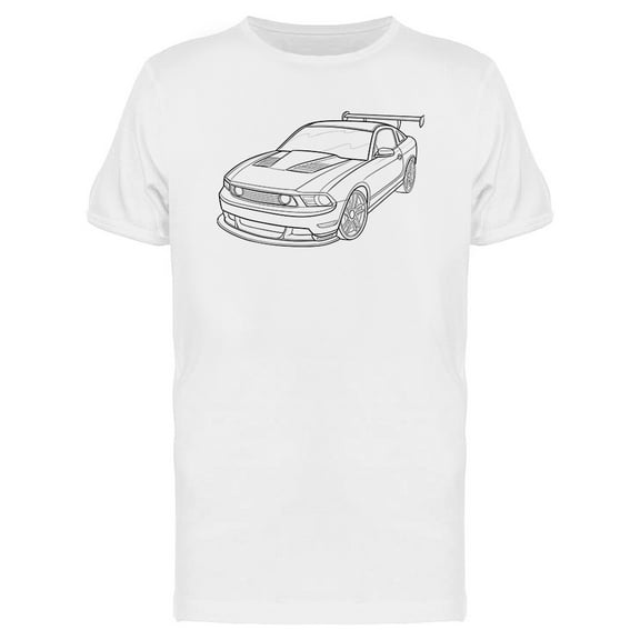Racing Car Sketch T-Shirt Men -Image by Shutterstock, Male Medium
