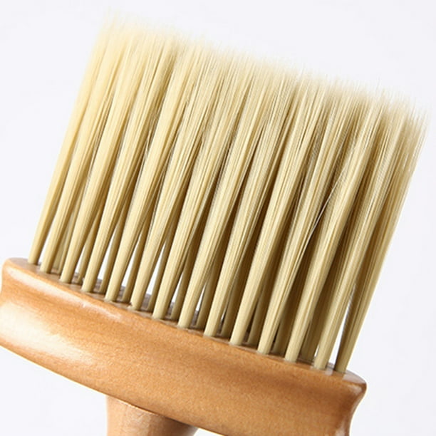 Nishore Cutting Hair Cleaning Brush Wood Handle Soft Fiber Brush Home
