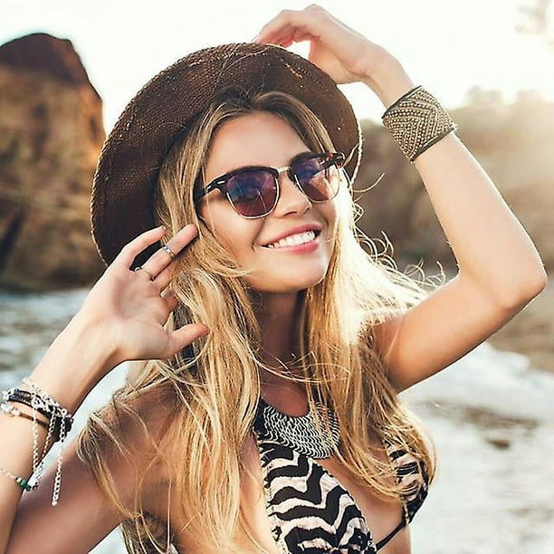 C1Black Gafas de sol Mujer Disenador popular Retro Hombres Estilo de verano Gafas de sol Walmart en linea