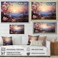 thumbnail image 4 of Designart "Magnolia Meadow in Pink and Blue" Floral Floater Framed Wall Art Living Room, 4 of 7