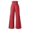 thumbnail image 5 of SNKSDGM Women's Plus Womens Linen Pants Suit Womens Dress Pants Petite Short Length Women Summer High Waisted Flare Palazzo Pants Beach Pant Long Bottom Trousers, 5 of 5