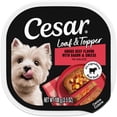 thumbnail image 3 of (24 pack) Cesar Loaf & Topper Angus Beef Flavor With Bacon & Cheese Wet Dog Food, 3.5 Oz Tray, 3 of 16