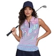 thumbnail image 6 of HUIACONG Golf Vest with Iridescent Glitter Drip Pattern, Golf Athletic Shirt for Outdoor Play and Casual Daily Wear, 6 of 7