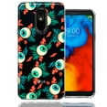 thumbnail image 1 of MUNDAZE For LG K40 Halloween Creepy Tropical Eyeballs Design Double Layer Phone Case Cover, 1 of 3