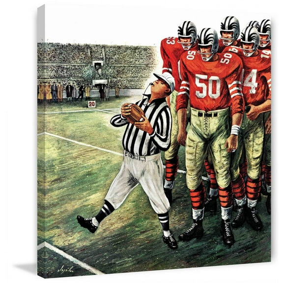 Marmont Hill Five Yard Penalty by Constantin Alajalov Painting Print on Canvas