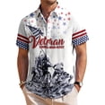 thumbnail image 2 of Telankuip Men's American 250th Anniversary Print Summer Shirts 1776-2026 Patriotic Tee Loose Breathable Button down down Casual Top for Independence Day 1-White XXL, 2 of 5