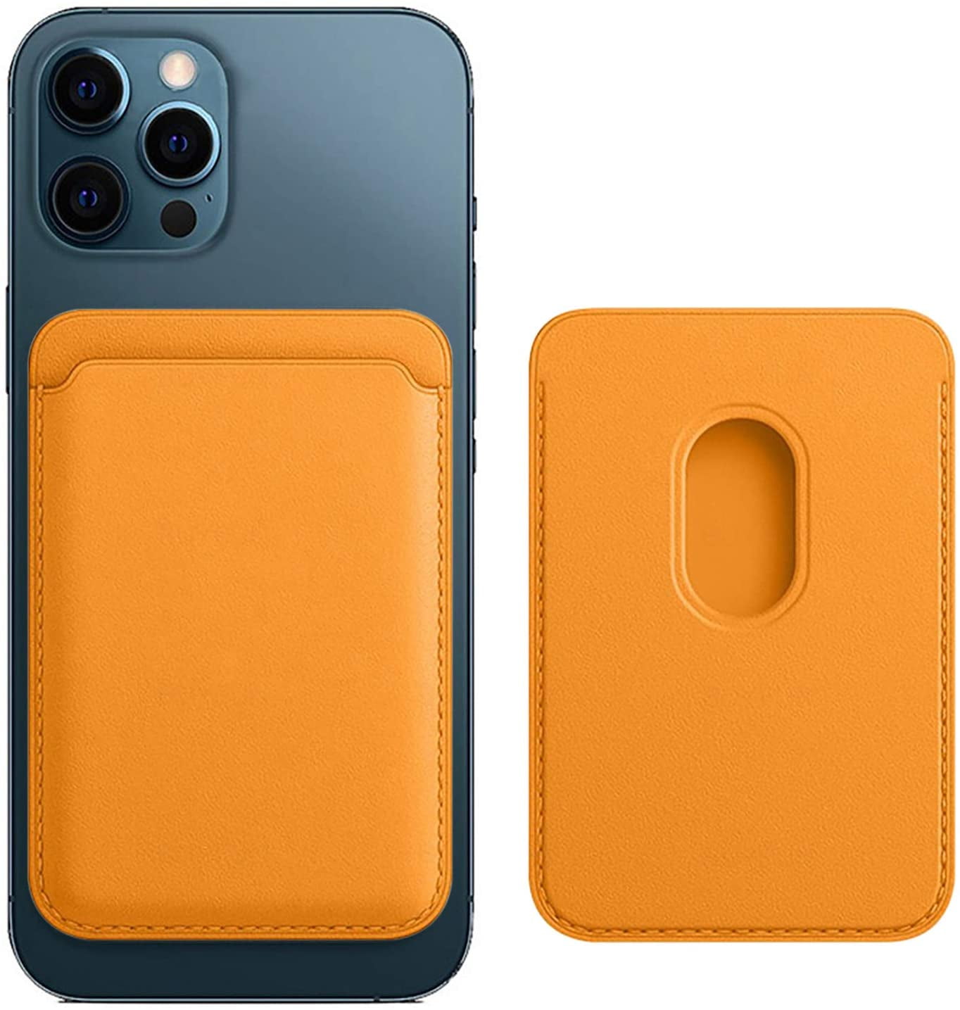 Magnetic Magsafe Leather Wallet Pouch Card Id Holder Compatible For Iphone 12 Mini Iphone12 Pro Iphone 12 Pro Max California Poppy Walmart Com