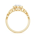 thumbnail image 2 of Rosec Jewels Certified Moissanite Solitaire Engagement Ring 2 Ct - Celtic Knot Ring - 7X9 mm Oval - D-VS1 Quality, 10K Yellow Gold, US 4.00, 2 of 8