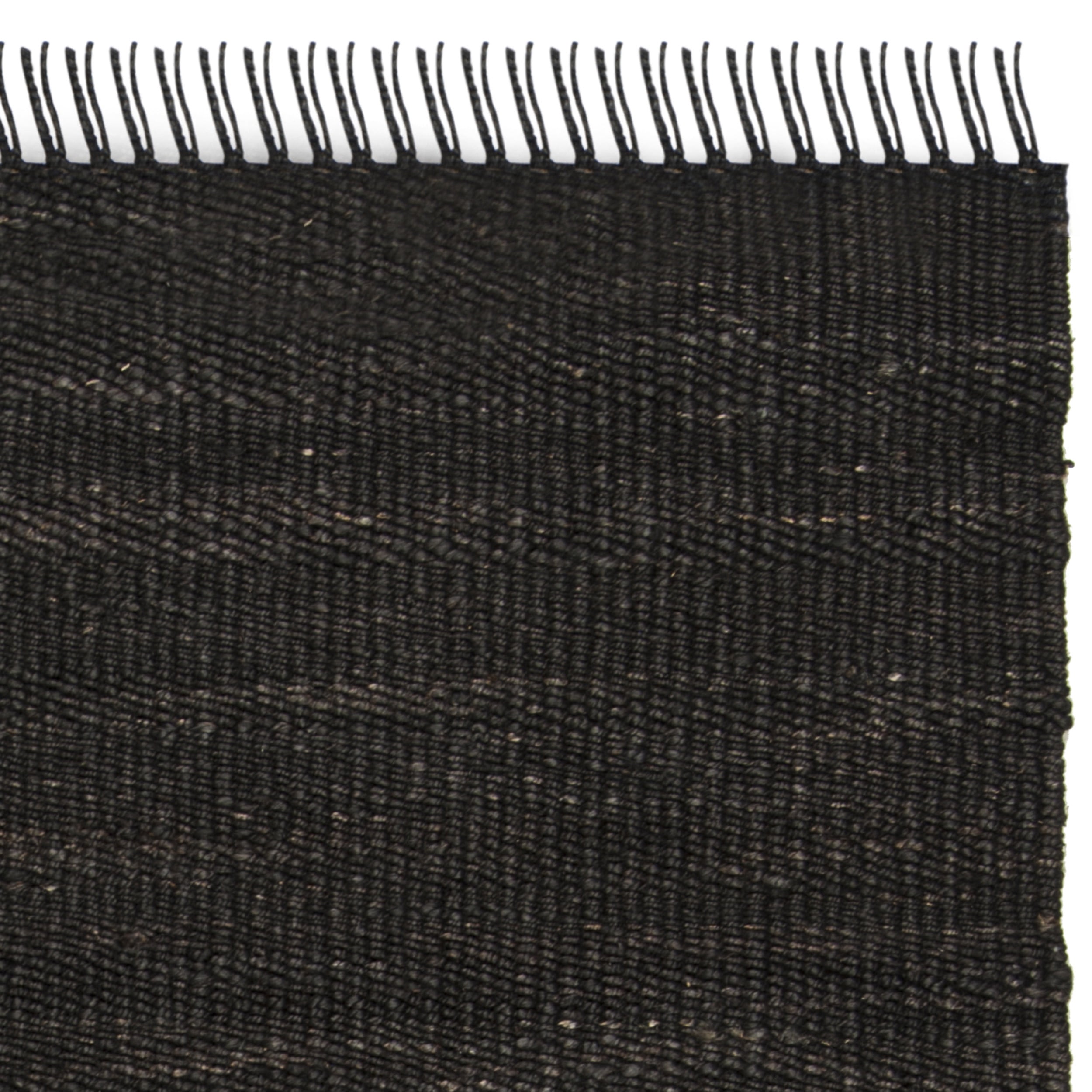 SAFAVIEH Natural Fiber Clara Braided Jute Area Rug, Black, 4' x 4' Square