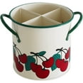 thumbnail image 1 of Soporte para cubiertos, escurridor, cerezas Vintage, cuchara, pinzas para olla, utensilios de cocina, palillos, cajas de almacenamiento con 4 rejillas, 1 of 5