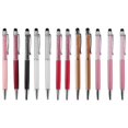 thumbnail image 1 of 12Pcs/Pack Bling Bling 2-In-1 Slim Crystal Diamond Stylus Pen and Ink Ballpoint Pens (12 Colors), 1 of 5