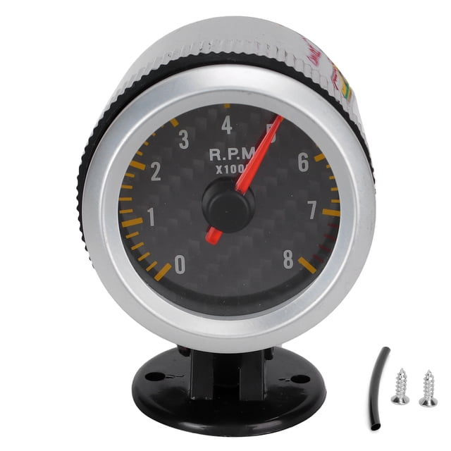 Tacómetro, Con Puntero De Panel De Fibra De Carbono, Indicador De RPM, Rendimiento Estable Y Alta Confiabilidad, Compatible Con DC12V, Tacómetro De 52 Mm/2,05 Pulgadas Para El ANGGREK Otros