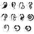 thumbnail image 2 of QQTDFG 5/11Pcs/Lot 16g Acrylic Horn Stud Earrings Tribal Spiral Cartilage Earrings Set-11 Pairs Mixed-style, 2 of 3