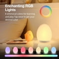 thumbnail image 3 of Night Light For Kids Baby Nursery Night Light 7 Colors Changing Stepless Dimming BPA Free Rechargeable Egg Light Touch Control 1H Timer For Breastfeeding, 3 of 7