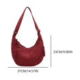 thumbnail image 2 of Bolso cruzado de media luna para mujer correa ajustable bolso de color sólido bolso diario al aire libre, 2 of 7