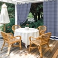 thumbnail image 2 of Farmhouse Navy Blue White Striped Outdoor Curtains for Patio Waterproof,Windproof Privacy Curtains with Weighted Bottom,Modern Stripes Outside Drapes for Picnic Garage Yard Cabana 54"x108" 1 Panel, 2 of 8