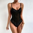 thumbnail image 2 of Penkiiy Women's Mesh Bodysuit, Black, 2 of 6