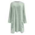 thumbnail image 5 of WILLBEST Fall Womens Tops Womens Winter Coat Loose Wool Jacket Long Sleeved with Pockets, 5 of 5