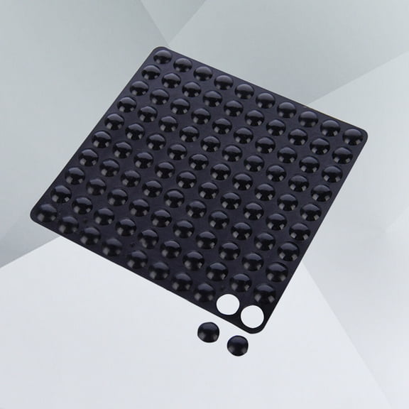 Toyvian 100pcs Rubber Cabinet Bumpers Self Adhesive Round Bumper Pads for Cabinet Doors