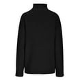 thumbnail image 6 of HAPIMO Women's Round Neck Knitted Sweater Button Long Sleeve Solid Color Elegant Casual Pullover Jumper Tops Teen Grils Fashion Clothes Black XL, 6 of 6