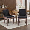 thumbnail image 2 of 8-Piece Modern Dining Side Chairs, High-Back Upholstered Fabric Design with Sturdy Solid Wood Legs for Dining Room and Kitchen Use, Leopard, 2 of 11