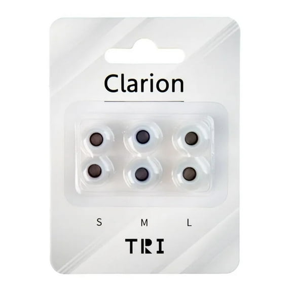 TRI Clarion 3 Pairs Of Silicone Earphone Eartips for S/M/L Size Noise Reduction Headset Earbuds Sleeves Headphone Accessories  by YFind