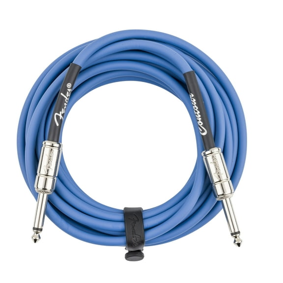 Fender Contour Instrument Cable, Guitar Cable, Guitar Accessories, Straight/Straight, Lake Placid Blue, 18.6 ft